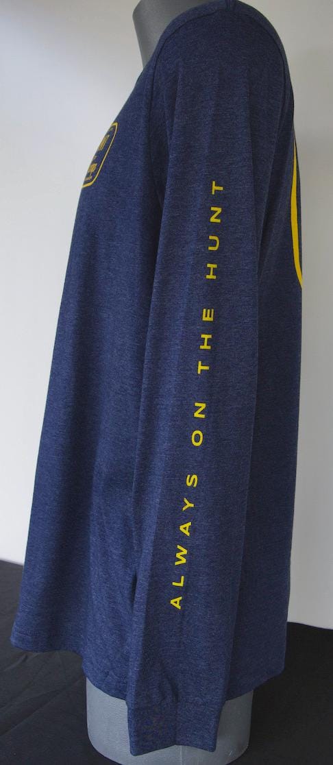 Hunt For Rump (Blue) Long Sleeve Tee - By Buttsnorkeler. view 4