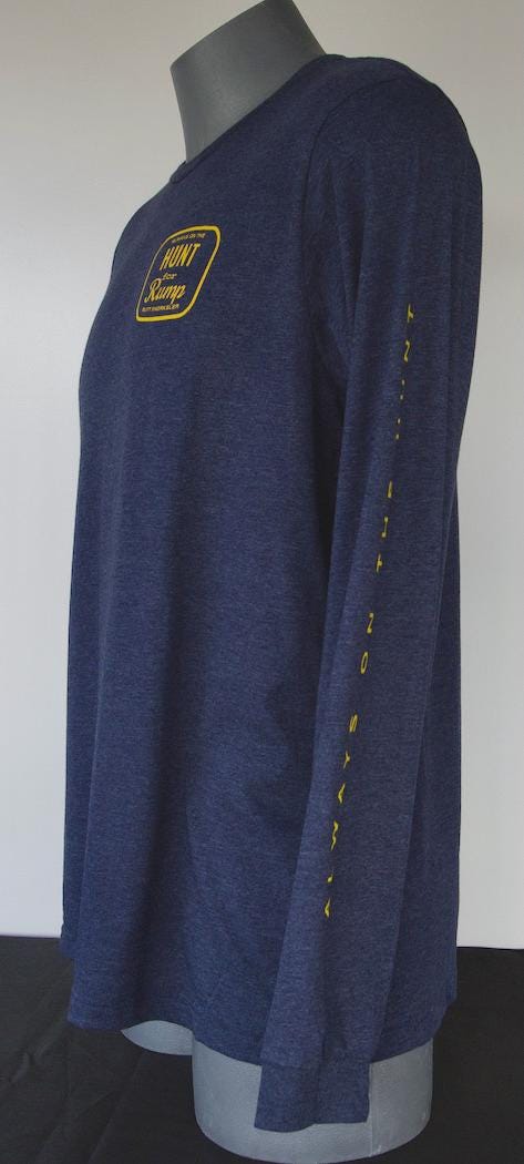 Hunt For Rump (Blue) Long Sleeve Tee - By Buttsnorkeler. view 6