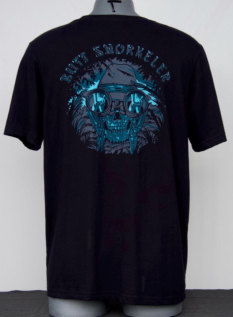 Indiana Bones Tee (Black) from Buttsnorkeler. view 3