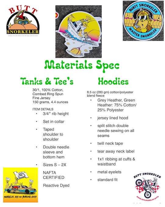 Original ButtSnorkeler White Tank - B.S Logo view 4