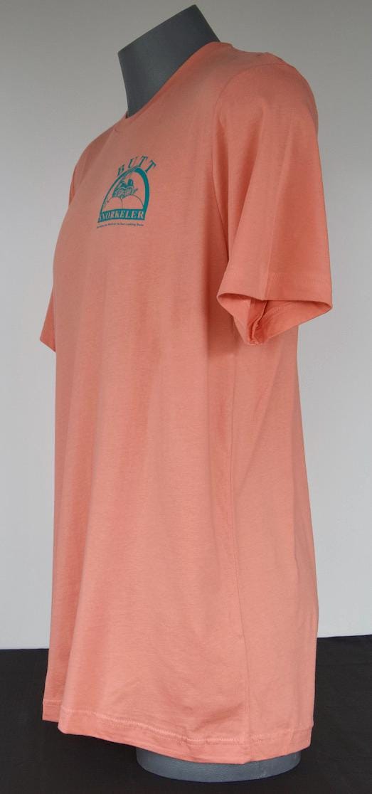 Pink Tee B.S Logo from Buttsnorkeler. view 3