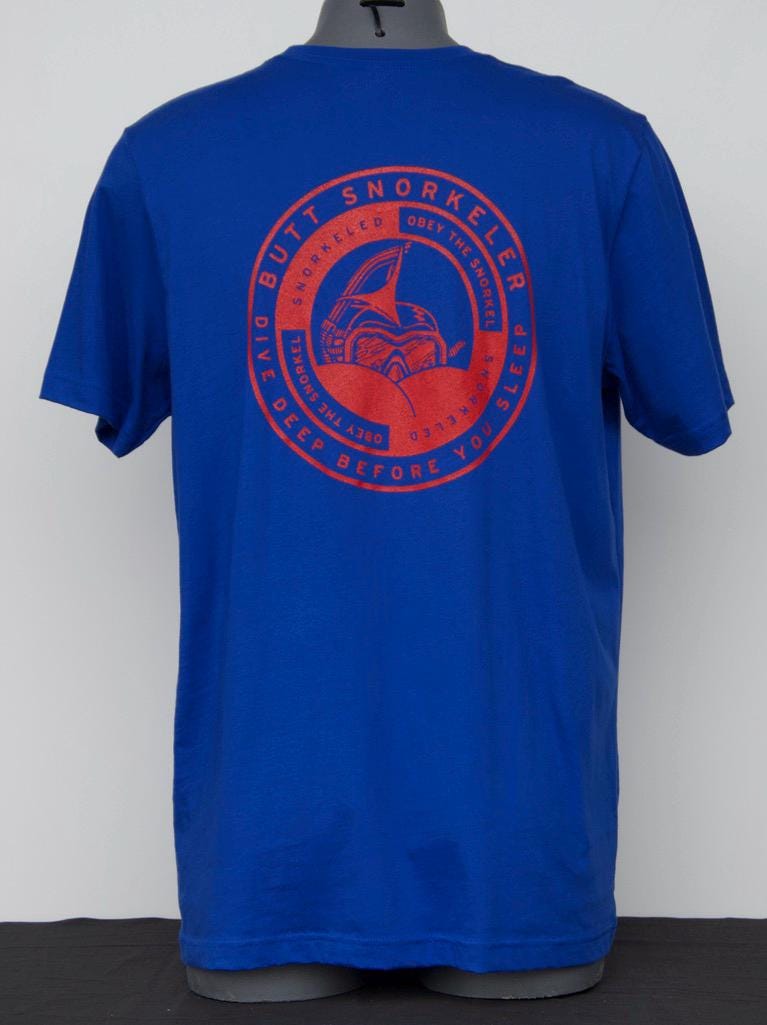 Royal Blue - Dive Deep Logo from Buttsnorkeler. view 3